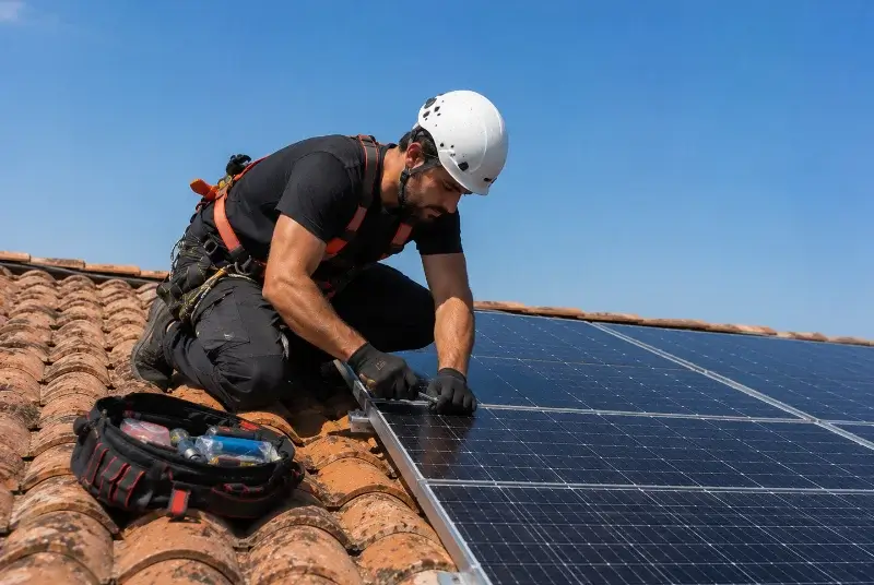 Maintenance et monitoring de panneaux solaires à Merville